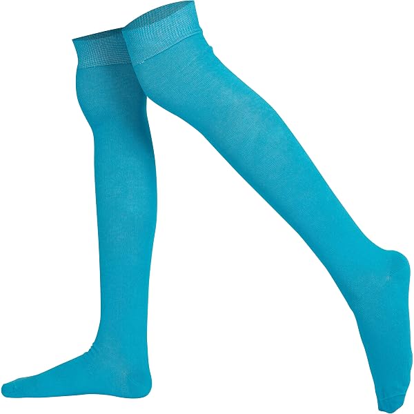 Chaussettes Montantes Rayées Femme Et Fille - Coton, Au-dessus Du Genou, Tailles 37-39 Pour Style Décontracté