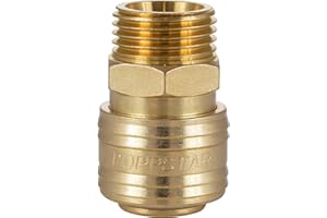 Poppstar Raccord rapide pour air comprimé DN 7,2 avec filetage extérieur de 1/2 pouce pour le raccordement de l'air comprimé
