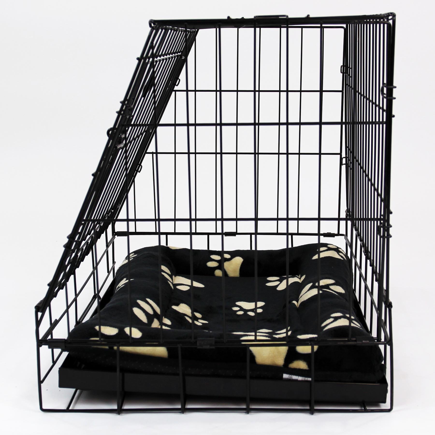 Easipet Sloping Dog Cage with Bed Small 24” Folding Car Puppy Pet
