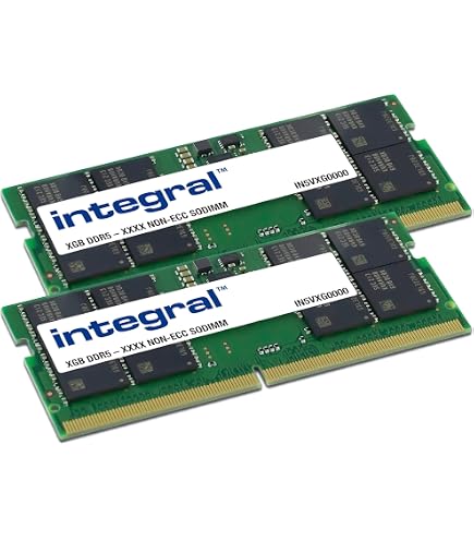 Crucial DDR5 RAM 32GB 5200MHz (or 4800MHz) SODIMM Laptop Computer
