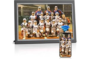 MESWAO Digitaler Bilderrahmen 15,6 Zoll WLAN Cloud Digitaler Fotorahmen,1920 x 1280 HD Elektronischer Bilderrahmen mit 32GB Speicher,IPS Touchscreen,Einfacher Austausch von Fotos und Videos mit Ihrer Familie