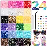 Vinuwu 24 Colores Bedazzling Kit, 30000+ Piezas Diamantes para Manualidades, Piedras Decorativas Cristales de Resina para Man