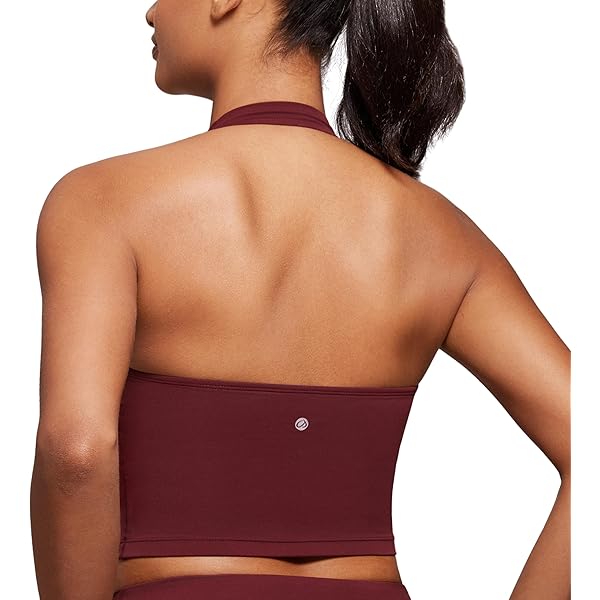 CRZ YOGA Butterlift Dames Scoop Neck Longline Sportbeha - U-rug Verstelbare Bandjes Workout Crop Tank Top met Ingebouwde BH echte marine S