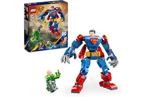 LEGO DC Mech di Superman Contro Lex Luthor - Action Figure Giocattolo del Supereroe Snodabile con 2 Minifigure, Giochi per Bambini e Bambine da 6 Anni in su, Idea Regalo da Collezione 76302