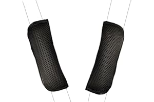 FGNUAY 2 Pcs Baby Stroller Strap Covers Baby Car Seat Soft Seat Belt Cushion Pad for Newborns Infants Kid Shoulder Strap for Child Baby,toddler,Prevent rubbing from seat straps,Sewn together,No velcro(black)