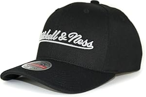 Mitchell & Ness Snapback Classic Red Script Logo OB, negro y blanco, Negro , Talla única
