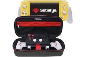 Satisfye Neues Lite Elite Bundle, Zubehör kompatibel mit Nintendo Switch Lite - Das Bundle enthält: Griff, Elite Case, Low Profile AC USB-Kabel. BONUS: 2 Daumenstifte