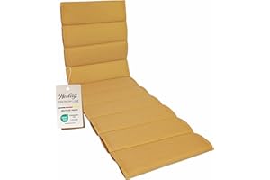 ‎HERLAG Herlag Liegenauflage Linnea 200x60x4cm | Liegestuhl-Auflage Mehrfachsteppung | Liegepolster für Gartenliege | Gartenmöbelauflage Premium-Line | Öko Tex 100 | Senfgelb