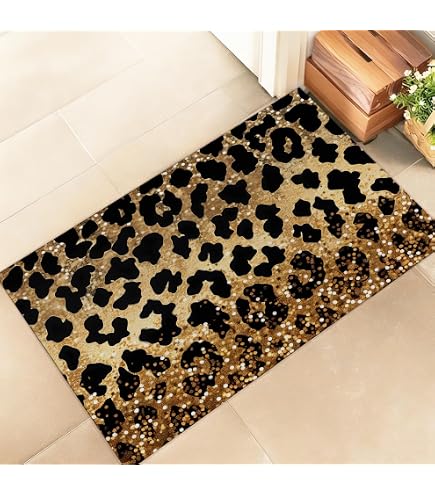 Tapis d'Entrée Motif Léopard | Tapis d'Entrée Moelleux