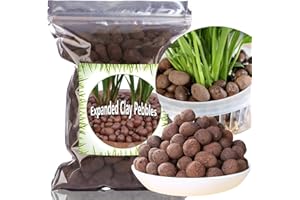 GOTVUGE Expanded Clay Pebbles 4L, 8mm-14mm Clay Balls for Plants, Organic Plant Grow Media, Porous Stones for Hydroponics, Drainage, Decoration, Aquaponics, and Other Gardening Essentials