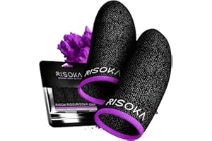 ‎RISOKA 10 sztuk Gaming Finger Sleeves - For Mobile Gaming - PUBG Mobile Gaming Finger Sleeve - Finger Gloves - Mobile Thumb Trigger Touchscreen