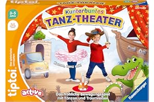 Ravensburger tiptoi® Active Spiel 00128, Kunterbuntes Tanz-Theater, Bewegungsspiel ab 3 Jahren