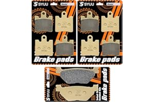 S SYUU moto Fibre de cuivre Plaquettes de Frein Avant et Arrière Compatible avec Yamaha FJR1300 FJR 1300 2006-2018 XV1900 XV 1900 A Midnight Star 2011-2016 FA423F FA319R