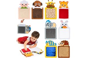 Growithu 8PCS Tappeto Sensoriale Bambini: Giocattoli Sensoriali per Neonati e Bambini Piccoli - Piastrelle Sensoriali Animali Tattili per Bambini Autistici