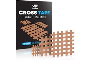 AnjoCare Taśma krzyżowa, mieszane rozmiary, taśmy do terapii krzyżowej, punktów spustowych, punktów akupunkturowych, napiętych mięśni, bolące stawy – 154 sztuki