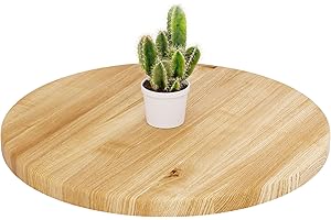 ‎LAMO LAMO Manufaktur Holzplatte rund 50 cm aus Naturholz | Tischplatte für Couchtisch, Kaffeetisch, Nachttisch | Stärke: 28 mm | Farbe: Rustikal