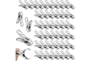 GGOUPTY Metal Greenhouse Clips 50 Pcs Stainless Steel Garden Clips Strong Grip Clips for Holding Plant Covers and Clothing