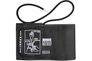 LEIBOCHAO Manguito Tensiometro, Monitor De Presión Extra Grande 22-52cm, Monitor de Presión Arterial Manguito, Cómodo manguito de recambio extragrande, Compatible con la Mayoría de los Modelos, Gris oscuro