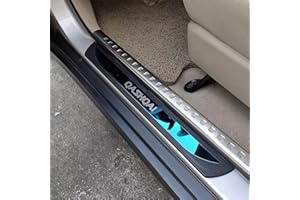 ENFILY 4Pcs Auto Esterno Davanzale Sill Kick Piastre Protector Accessori per Nissan QASHQAI J10 J11 2016-2022, Scuff Guard Soglia di Benvenuto Pedale Strip Cover,
