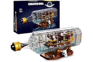 SDXFUWA 10066 Barca Pirata in Bottiglia, Modello Anne's Revenge, Kit di costruzione di giocattoli, Regalo per i fan dei pirati da 14 Anni (2488+ pezzi)