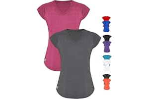 GO HEAVY T-Shirt de Sport pour Femme Fitness Fonctionnel