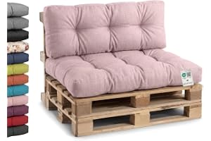 GuteKudde®, pallkudde, trädgårdssockkudde, quiltad kudde fylld med granulerat pouliettskum, många färger och storlekar PPI (ryggstöd 120 x 40, quiltad