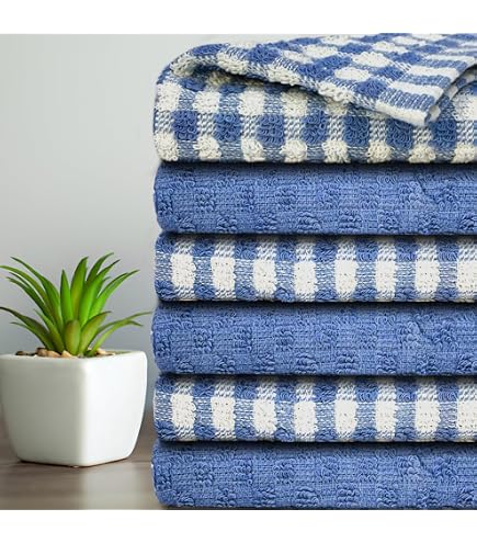Top Towel Set 3 Strofinacci Da Cucina In Spugna 100% Cotone 50x50 Cm - Panni Assorbenti Con Stampa Jacquard MAUI, Lavabili In Lavatrice, Made In Spain - 5