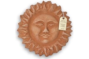 Toocook Sole in ceramica artigianale da parete per arredo e decorazione casa Idea Regalo Realizzato in Terracotta Artigianalmente, Made in Italy (Sole 24 cm)
