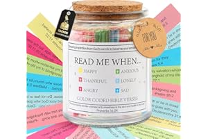 KACNON Bible Verse Jar, The Hope Jar Bible Verses English with 90 Coloring Scriptures, Read Me When Bible Verses Jar, Easter Bible Verses Gifts, Christmas Christian Birthday Gifts for Women Men