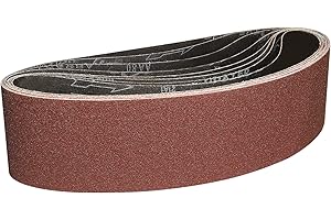 Sruhrak Nastri Abrasivi 100 x 915 mm - Grane 80 Carta Abrasiva per Levigatrice a Nastro, per Levigare,Limare,Affilare e Rimuovere Metallo/Legno (8 Pezzi)