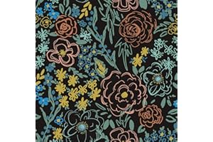 Fiula Papel pintado autoadhesivo con flores y hojas, 41 x 300 cm, diseño de flores, color negro, multicolor, decoración de pared, impermeable, extraíble, muebles de salón, pintado a mano