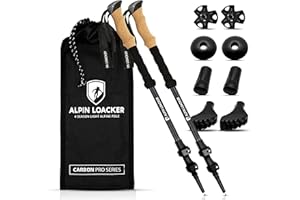 Alpin Loacker Bastoni da Trekking Telescopici per Nordic Walking, Montagna, Sci Alpinismo e Neve, in Alluminio o Carbonio per Donna e Uomo