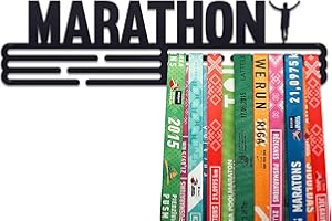 United Medals Marathon Cintre de Médailles | Acier Porte-Médailles | Medal Holder Display