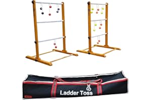 ‎DOCTOR SPORT DOCTOR SPORT │ Leitergolfspiel mit 2 Leitern, Wurfspiel komplett mit Bällen und Tragetasche, mit 2er- oder 4er-Sets weicher und Harter Bolas, offizielles Spiel für Profis