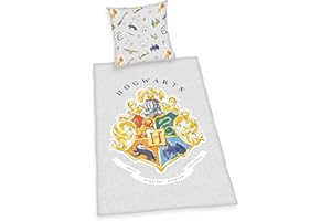Herding Harry Potter Set Biancheria da Letto, Cotone, Grigio, 80 x 80 cm, 135 x 200 cm