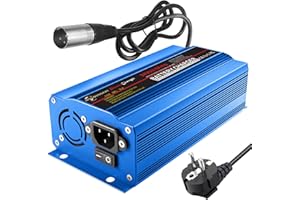 MOUDENSKAY 24V 5Amp Cargador Inteligente de Auto, Cargador de automóvil con Conector XLR para Scooter Silla de Ruedas Coche Moto Cargador de Goteo con Interruptor