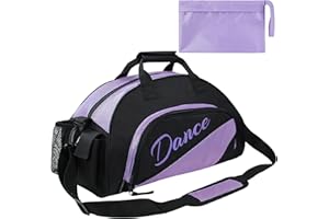kilofly Girl's Ballet Dance Sports Gym Duffel Bag Travel Carry On + Handy Pouch