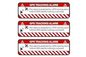FINEST FOLIA Finest-Folia Lot de 9 autocollants GPS - Pour vélo, moto, voiture - Alarme - Antivol - Suivi assuré (blanc, objet R057)