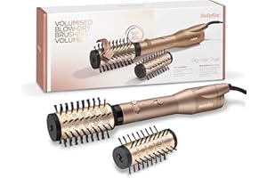 Babyliss AS952E - BaByliss Paris - Brosse soufflante rotative Big Hair Dual, Or, 1 Unité (Lot de 1)