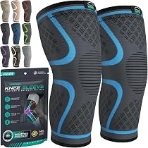 Ginocchiere A Compressione Modvel &ndash; Confezione Da 2, Taglie S-3XL, Uomo/Donna