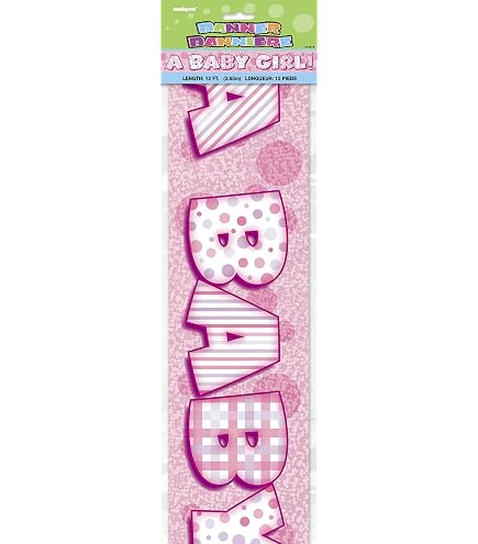 Palloncini It's A Girl 30 Cm - Confezione Da 5 | Unique Party | Lattice Perlato Rosa Per Baby Shower E Rivelazione Genere