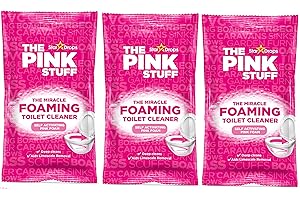 The Pink Stuff - The Miracle Foaming Toilet Bowl Cleaner Limescale Remover Powder - 3 Sachets