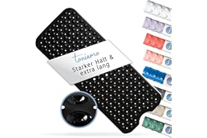 ‎TONIAMO Toniamo Badewannenmatte rutschfest 100x40 cm | Extra Lange Badematte rutschfest | Antirutschmatte Badewanne ohne BPA | Badewannen Matte antibakteriell & maschinenfest | Anti Rutschmatte | Schwarz