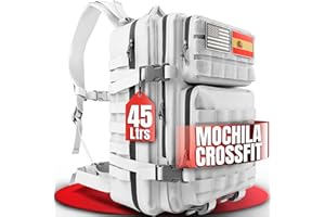 SPARTANFY | Mochila Crossfit Hombre 45L | Mochila Táctica Militar Impermeable para Gimnasio, Senderismo, Viaje, Montañismo | Mochila Grande Resistente con Sistema MOLLE