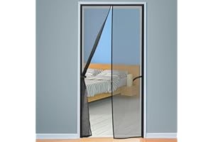 HONGTAISHENG Moskitiera magnetyczna na drzwi, ochrona przed owadami na drzwi balkonowe, automatyczne zamykanie, zasłona przeciw owadom, bez wiercenia, do salonu, drzwi przesuwnych, drzwi tarasowych