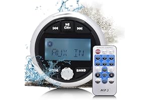 Geloo Radio Nautica per Barca MP3 Lettore Marine Stereo Marina FM/AM Radio Player Impermeabile Veicoli di Ingegneria per Barca Yacht Barche LKW Camper