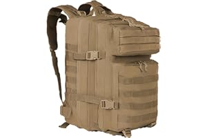 CINGHI LUSSO Mochila Tactica Mochila Militar 45L Con Multiples Bolsillos Multifuncional Mochila de Viaje Gran Capacidad Senderismo Supervivencia Camping（Negro）