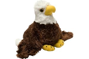 Wild Republic 15257 16269 Hug´EMS mjuk leksak vithövdad havsörn, gosedjur 18 cm, multi
