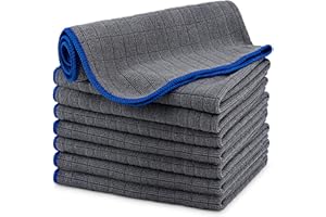 Airlab 8X ściereczka z mikrofibry do czyszczenia szyb, niestrzępiąca się ściereczka do szyb samochodowych 400 GSM, bez smug do polerowania, mycia, woskowania i odkurzania