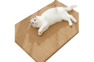 JurciCat Drapak dla Kota Sizalowy Dywan Ścienny i Narożny dla Kotów Domowych Brązowy (40x60cm)